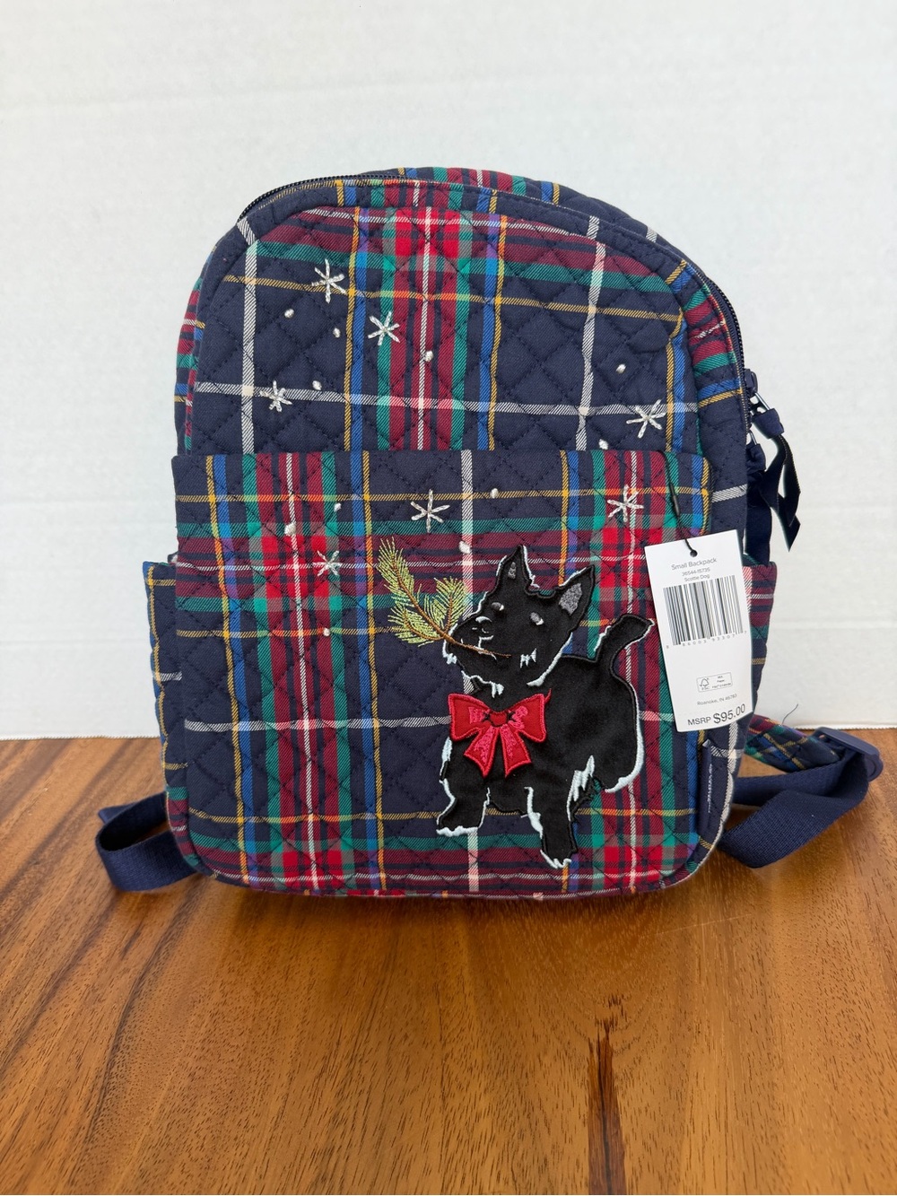Vera Bradley Scottie Dog Plaid Small Backpack NWT